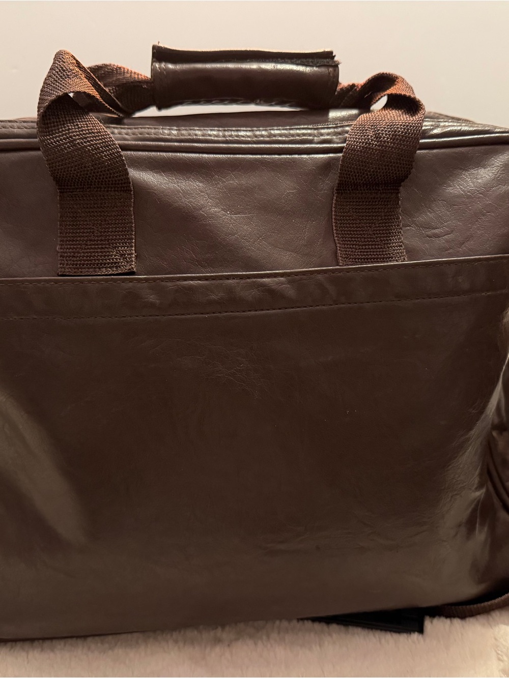 Men's Dark Brown Leather Briefcase Tote - Professional Carry
